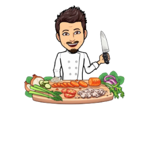 Emoji représentant le chef cuisinier JEE-LAU ou Jean-Laurent préparant une recette de Perte de poids